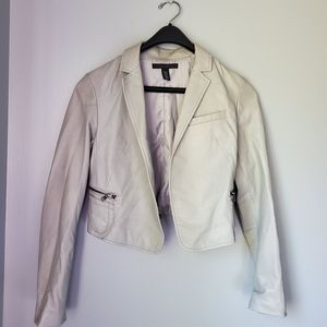 Kenneth Cole New York Woman's Grey Leather Jacket